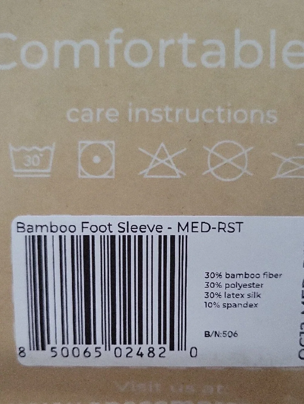 onecompress BAMBOO Premium Bamboo Foot Sleeve- Medium